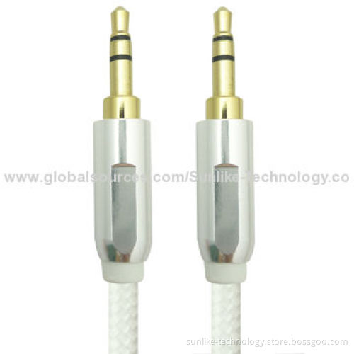 Aux Cables, High-end Metal Shell, Nylon Braiding, 3.5 Male - 3.5 Male Port
